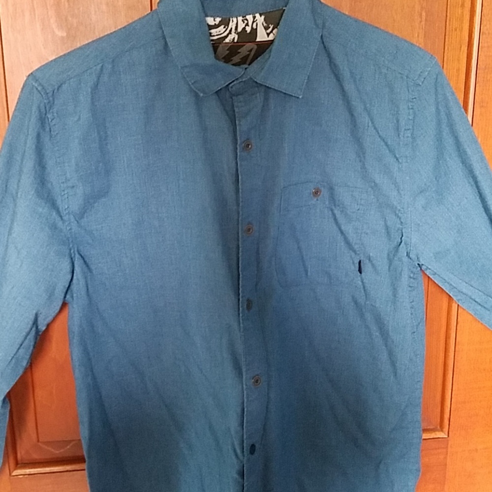 Blue button down shirt